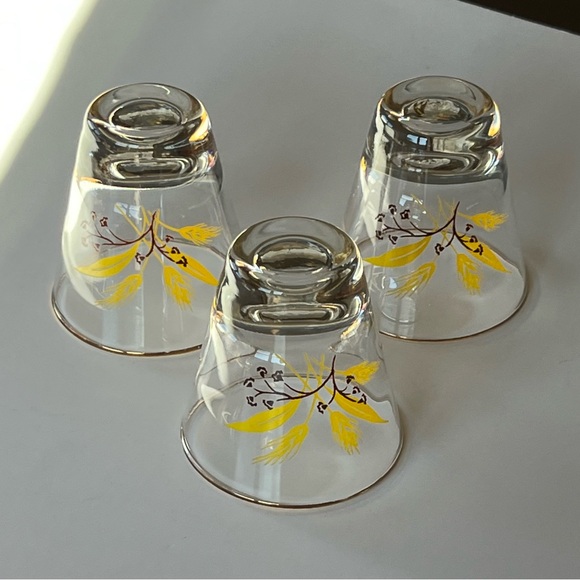 VTG 1950s Autumn Gold Homer Laughlin for Century Service set/3 glasses - Picture 6 of 12